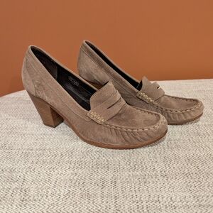 L.L. Bean Signature Women's Suede Heeled Loafers
